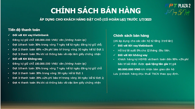 Giá Và Chính Sách Thanh Toán Bàn Giao Căn Hộ FPT Plaza 2 Đà Nẵng 016