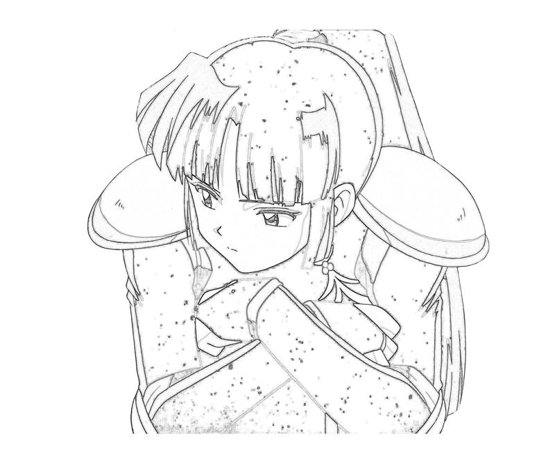 InuYasha Sango Character Coloring Pages title=