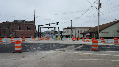 downtown triangle section under construction