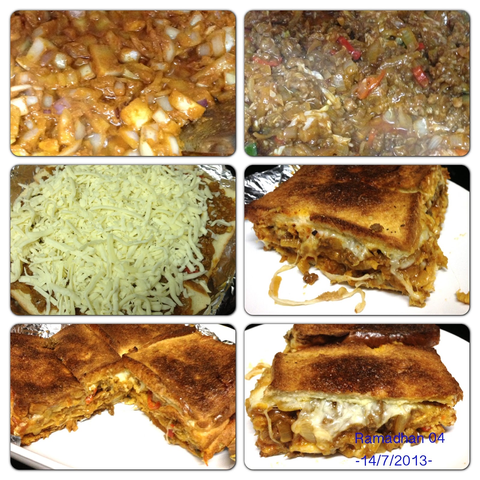 Keluarga & Resepi: ^_^: Roti Lapis Daging Berkeju