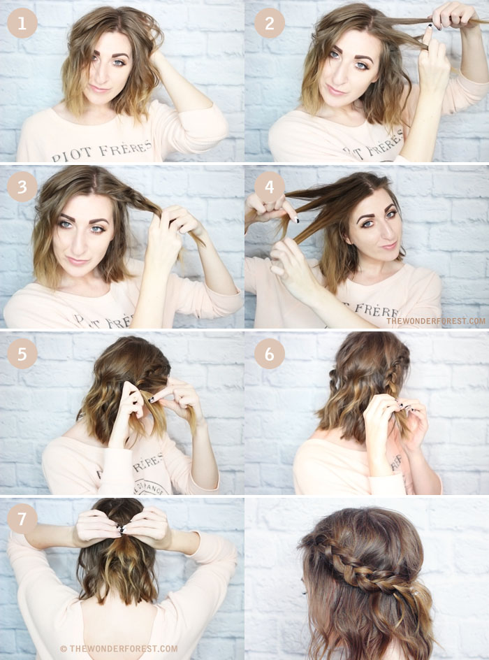 Braided tutorial hair Hair Tutorial Crown hair messy for Forest: for bun short Wonder  Design Shorter Messy