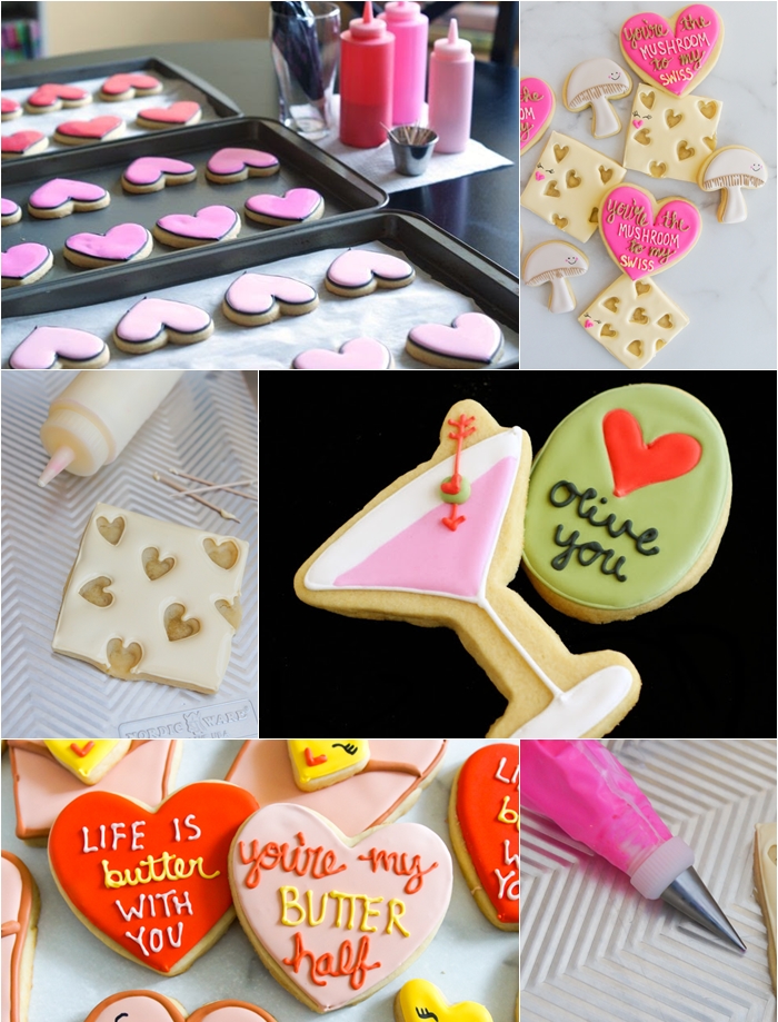 How to Make Decorated Iced Valentine Cookie Pairs | Bake at 350°