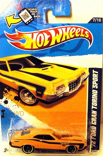  all new Hot Wheels 2012 Ford Gran Torino Sport in Yellow Muscle Mania 