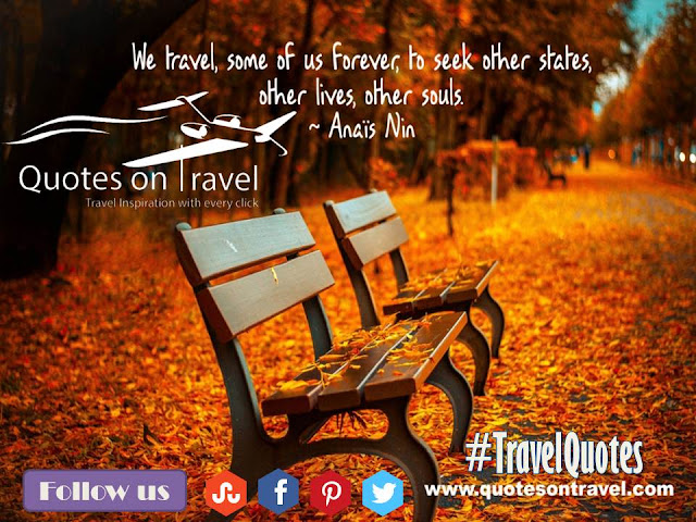 We travel, some of us forever, to seek other states, other lives, other souls - Travel Quote by Anaïs Nin