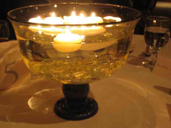 Glass Bowl Wedding Centerpiece