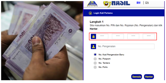 Cara Memohon No. Pin LHDN Secara 'Online' Buat Pemohon M40 