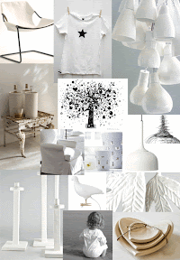 Mood board for a white something