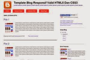 Template Blog Responsif Valid HTML5 Dan CSS3