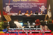 Warga Keluhkan Buruknya Live Streaming YouTube dan Layar Monitor Pleno Rekap KPU Jember 