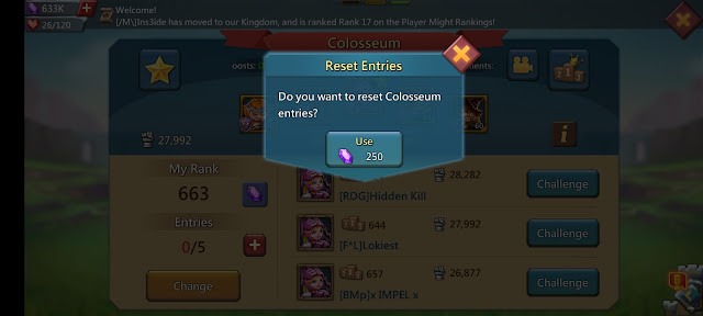 Colosseum Gems Reset Lords Mobile