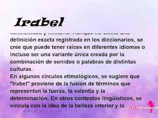 significado del nombre Irabel