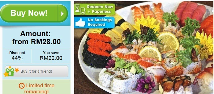 IKU Japanese Fusion Sushi Cash Voucher offer, groupon malaysia, discount, cash voucher