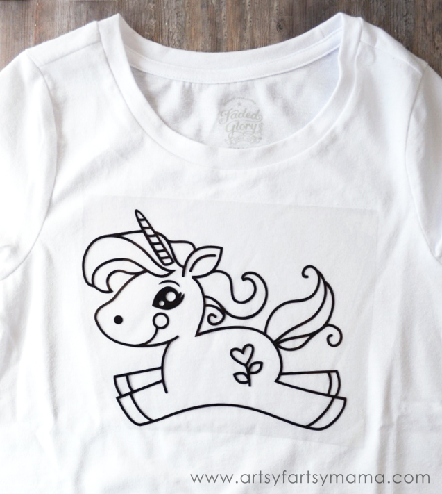 Diy Unicorn Coloring Shirt Artsy Fartsy Mama