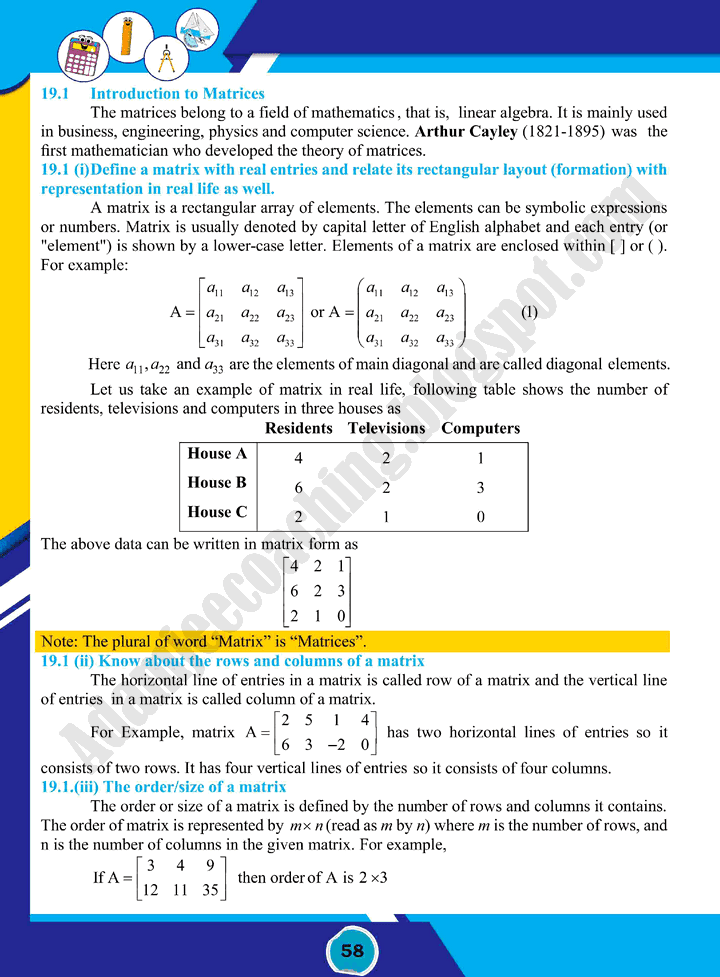 matrices-and-determinants-mathematics-class-10th-text-book