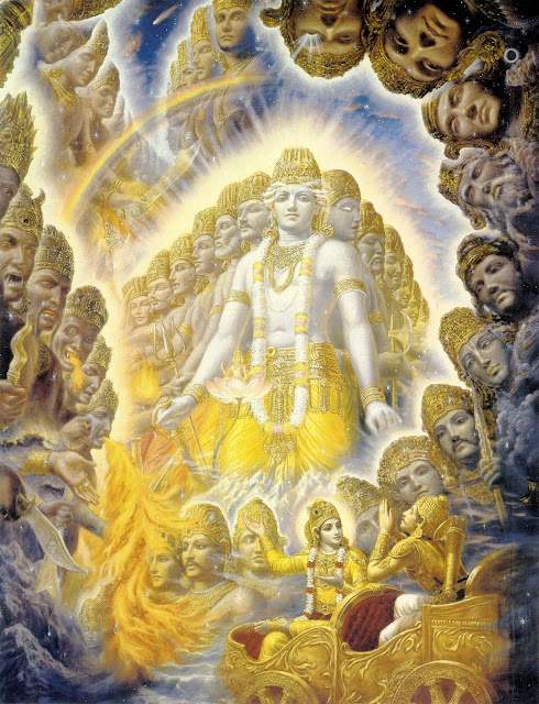 krishna joined with many bodies shoulder arms