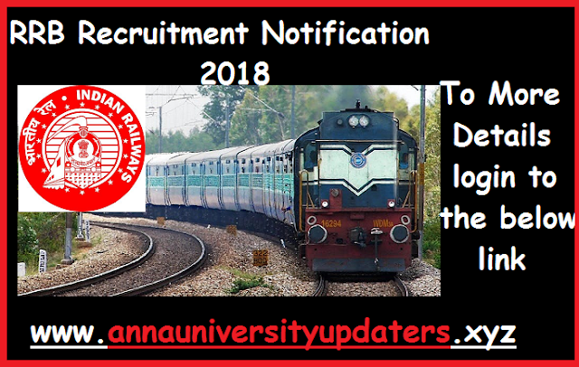 RRB ALP Group D Recruitment Notification 2018 @ www.indianrailways.gov.in - RRB Jobs 2018
