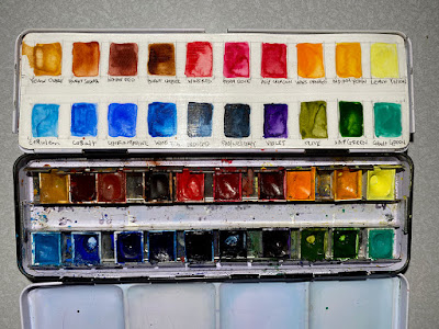 Watercolor Painting Palette Color Organization Handmade Sharon Warren FluterbyButterfly FlutterbyFoto Painting