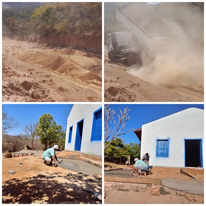 prefeitura Municipal de Santa Rita de Cássia em ação, fazendo reforma nas comunidades do município de Santa Rita de Cássia Bahia.