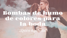 Bombas de humo de colores para la boda