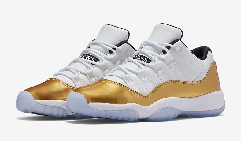 Air Jordan 11 Low White Gold Olympic Official Images