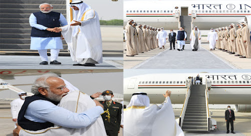UAE President’s surprise Special Gesture, receives and sees off PM Modi at Abu Dhabi Airport