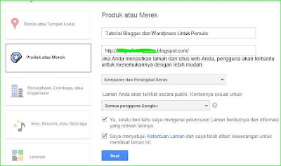 membuat halaman laman di google plus 