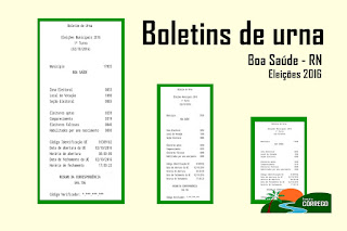 Eleições 2016 - Boletins de urna