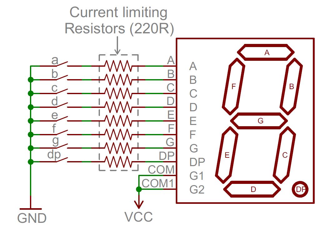 7Segment display circuit diagram