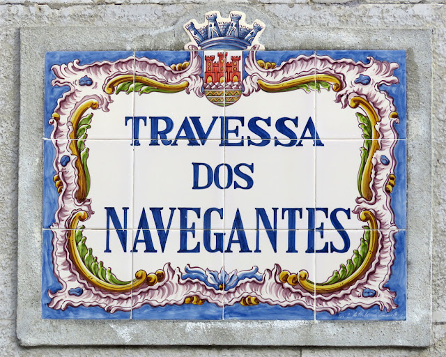 Street plaque, Travessa dos Navegantes, Cascais