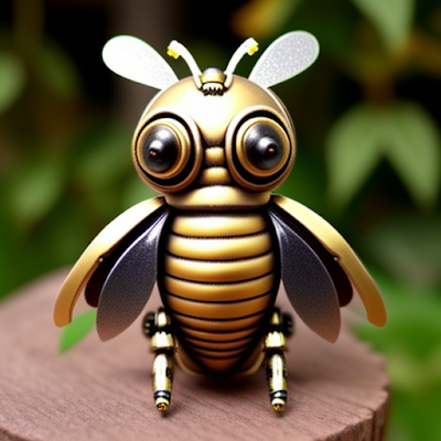 Steampunk Bee Statue Miniature 3D amazingwallpapersa blogspot com (3)