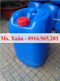 Bán can nhựa 25L vuông xanh, Can vuông xanh 25L