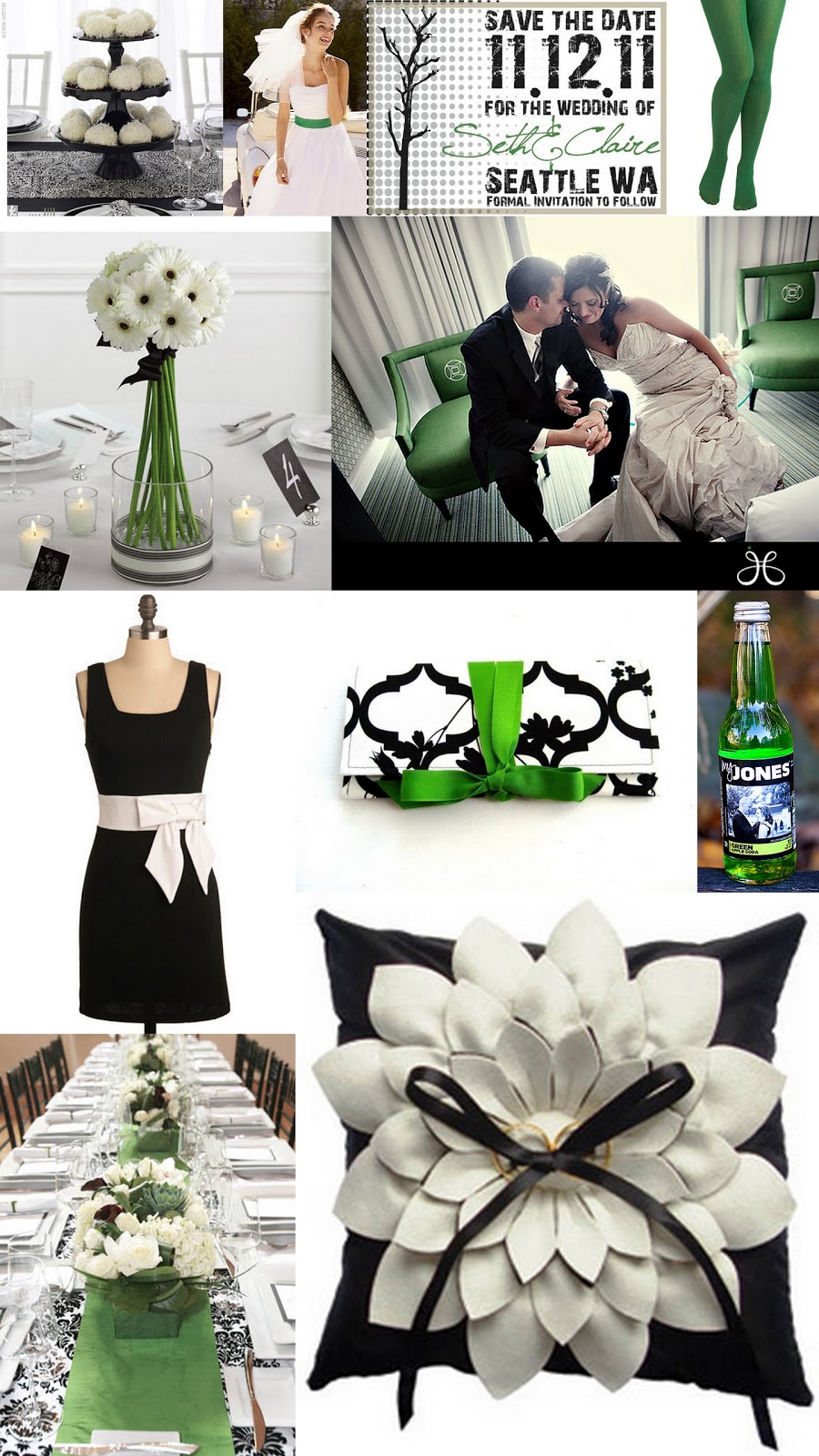 black and white wedding