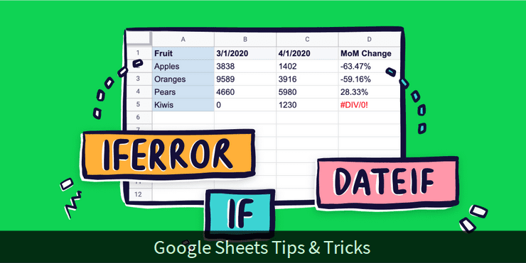 A Google sheet illustration