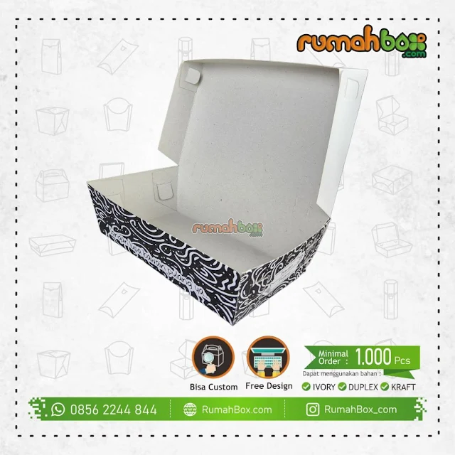 bikin box, kemasan, packaging, kardus, dus, jajanan