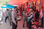 "Kapolsek terangon bersama TNI Patroli rutin pekan minggu  pasar tumpah terangun "