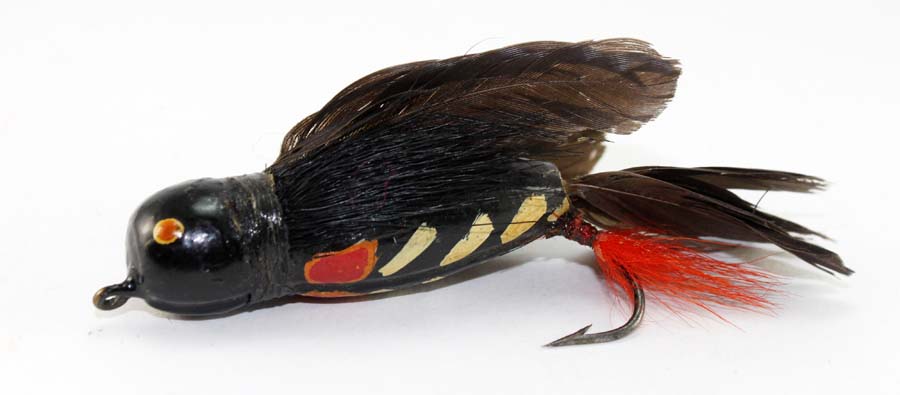 Chance's Folk Art Fishing Lure Research Blog: Folk Art Black Bird or Bug Fishing  Lure