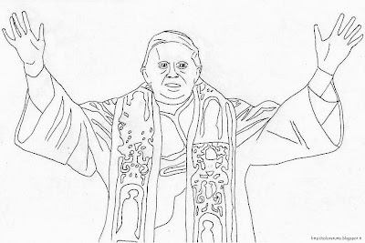 Pope coloring page