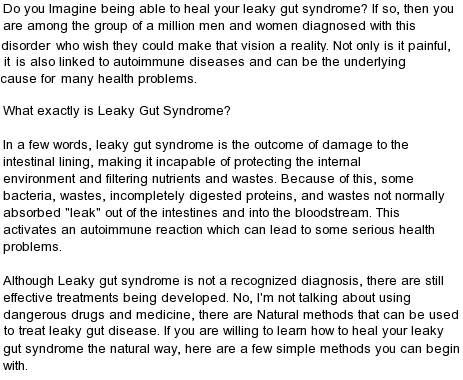 Leaky Gut Symptom