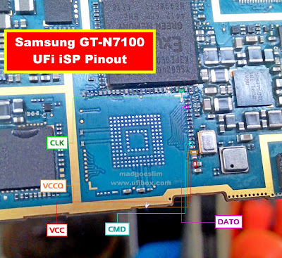 ISP PinOut Samsung GT-N7100