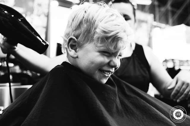 documentary photography, family photo, boy getting hair cut, boy hairstyle, flower mound photography, floyd's barber shop