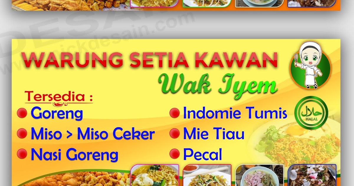 Contoh Desain banner Spanduk Cafe Restoran Percetakan 