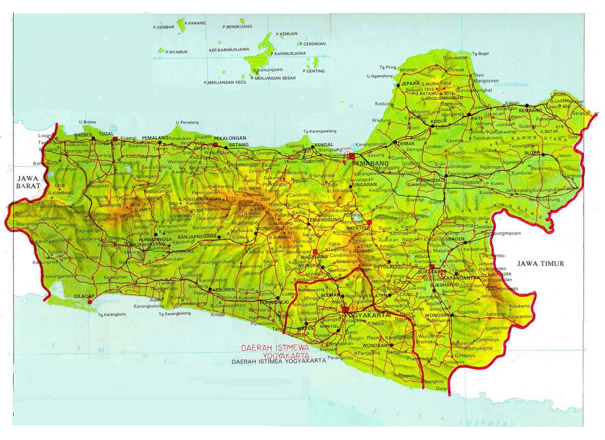 Peta Provinsi Jawa Tengah