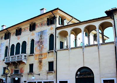 painted palace facades in castelfranco veneto