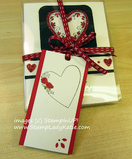 Box of Valentine in a Stampin'Up! Acetate Box decorated with images from the Meant To Be Stamp set