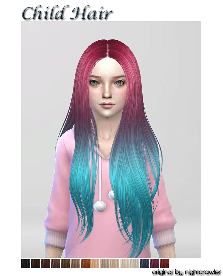  Sims  4  CC s The Best Hair  for Child  by ShojoAngel