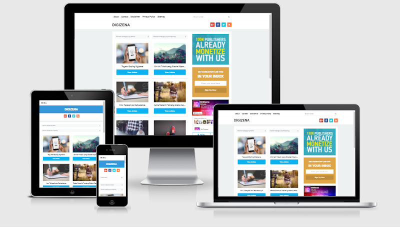 Digizena v3 Premium - Responsive Blogger Template
