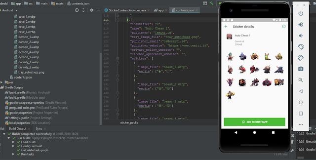Sticker whatsapp di Android Studio