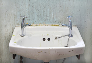 Dirty bathroom sink