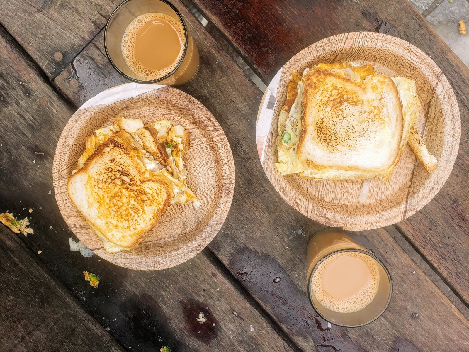 Best Breakfast - Chai, and Bread Omelet