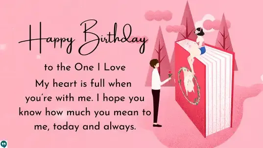 happy birthday to the one i love wishes images